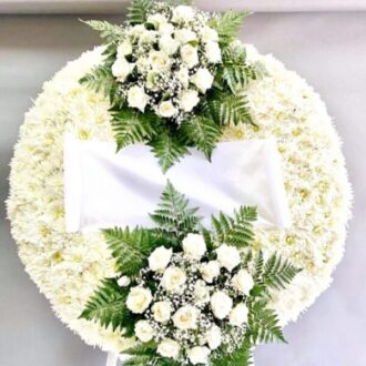 ΣΤΕΦΑΝΙ ΚΗΔΕΙΑΣ ΣΕ ΣΧΗΜΑ ΡΟΔΑΣ ΜΕ ΔΥΟ ΣΥΝΘΕΣΕΙΣ